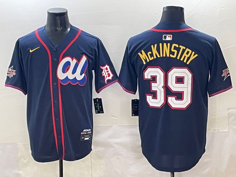 Men 2025 Detroit Tigers #39 Mckinstry Drak Blue All star Nike MLB Jersey style 01